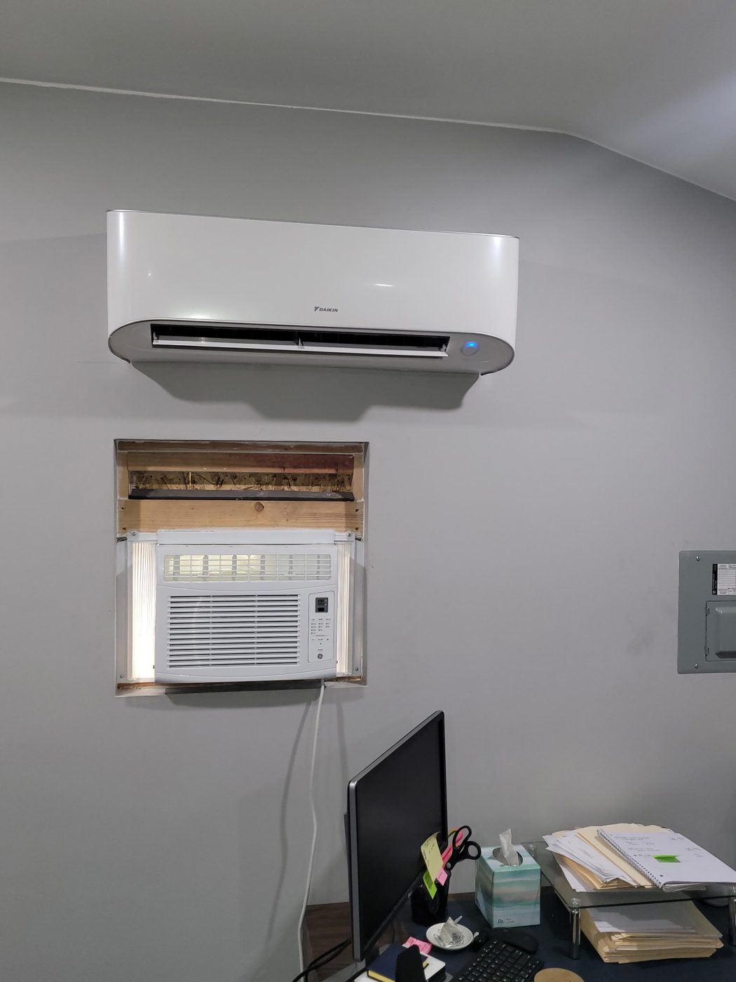 Daikin mini-split unit installed indoors