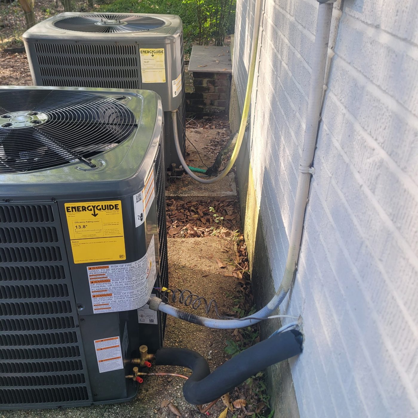 Two new condensers installed side by side